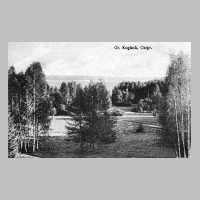 056-0020 Alte Postkarte von Gross Kuglack. Der Blick aus dem Gutshaus ueber das Deimetal. Aufnahme etwa 1900..jpg